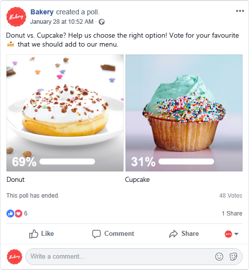 Facebook poll